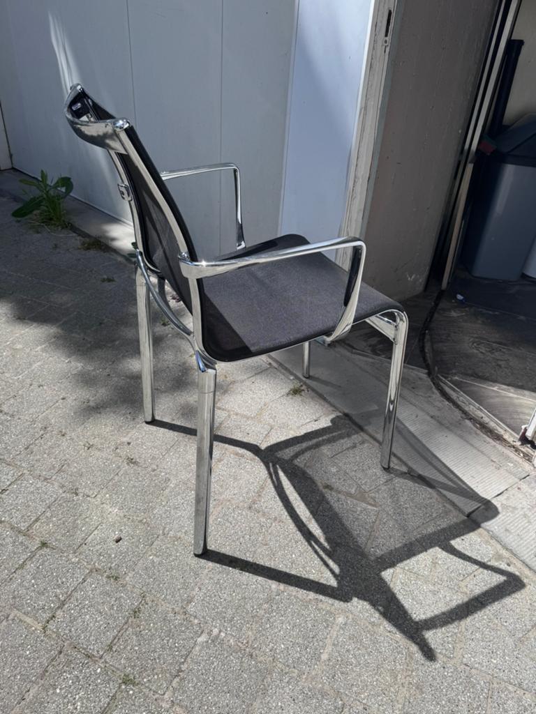 Alias Alberto Meda chromen designstoel, Ophalen, Gebruikt, Zwart, Bureaustoel