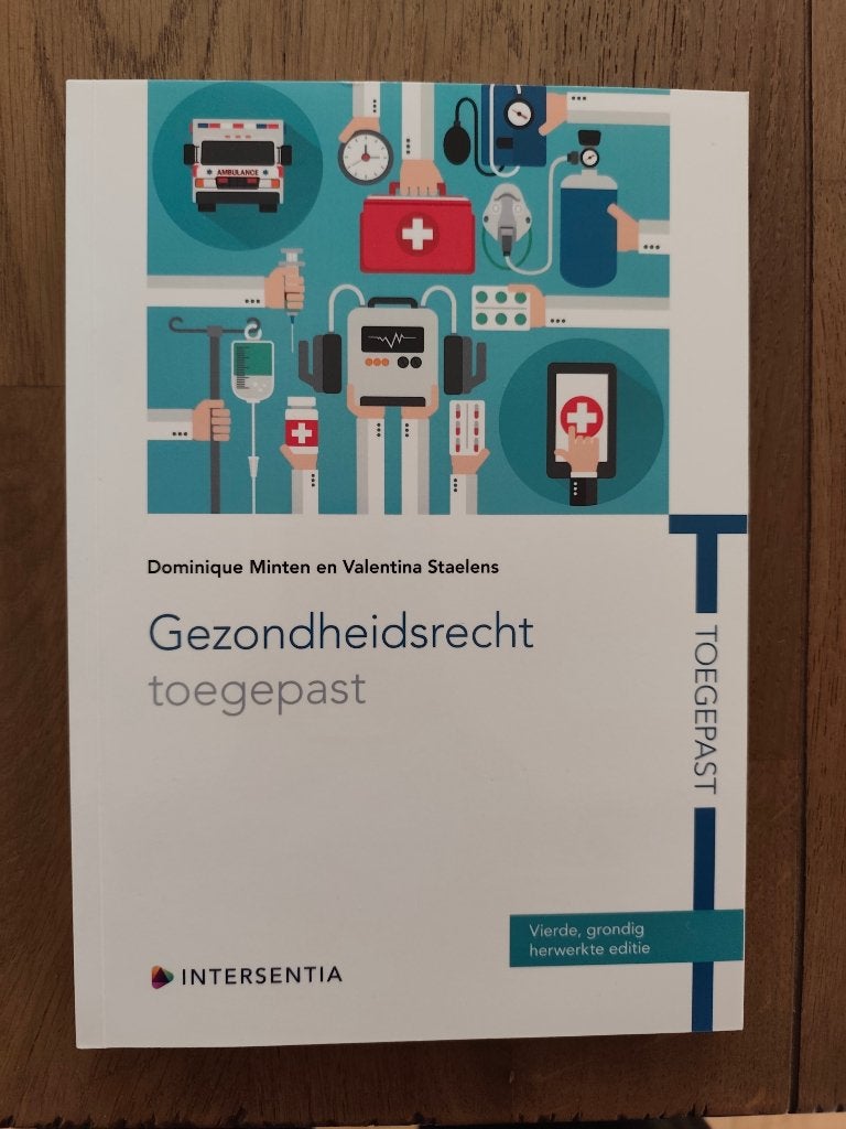 Gezondheidsrecht toegepast, Enlèvement ou Envoi, Comme neuf, Enseignement supérieur, Dominique Minten en Valentina Staelens