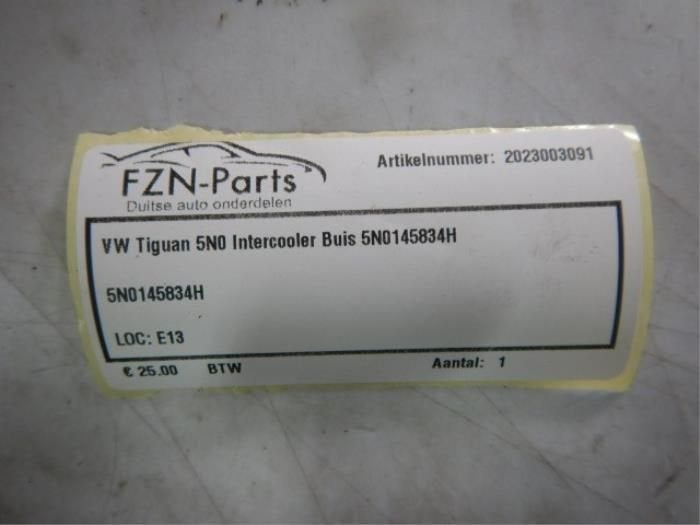 Intercooler Buis Volkswagen Tiguan (22740602), Auto-onderdelen, Ophalen of Verzenden, Gebruikt