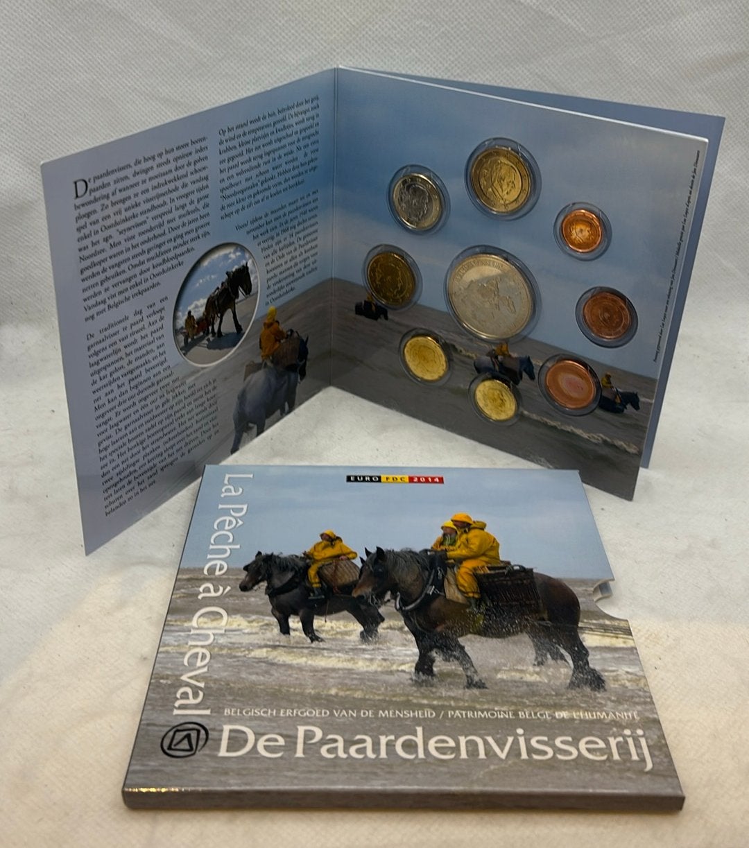 Belgium 2014 Official Euro Coin Set Horseback Shrimp Fishing, Ophalen of Verzenden
