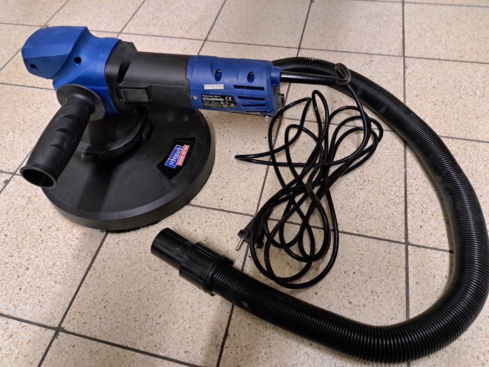 Ponceuse à plâtre Scheppach DS 210, Doe-het-zelf en Bouw, Ophalen of Verzenden, Zo goed als nieuw, 600 tot 1200 watt, Vlakschuurmachine