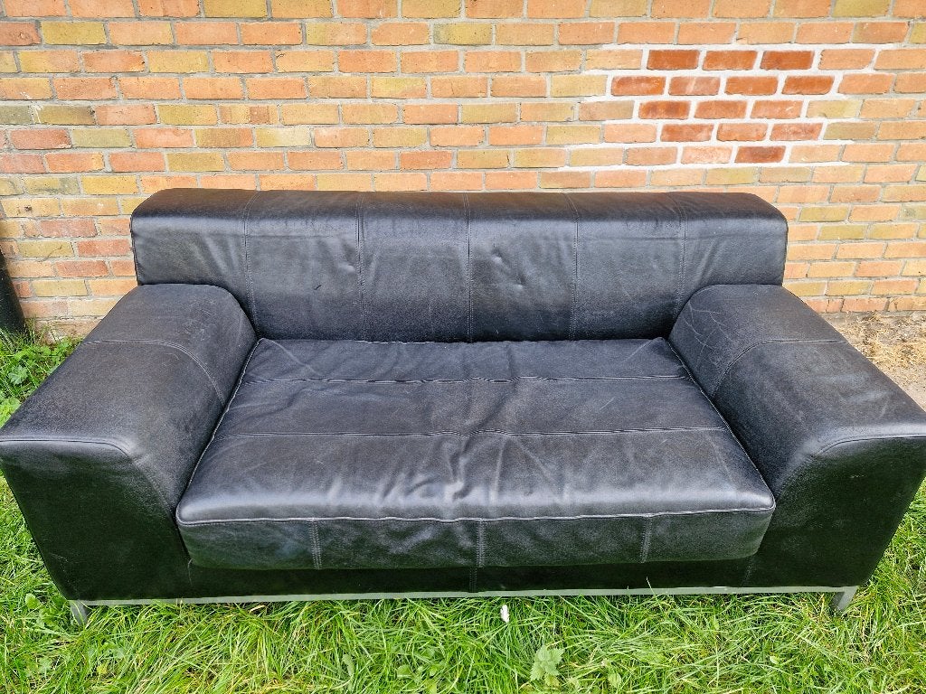 Lederen zetel Ikea Kramfors, Ophalen, Gebruikt, 150 tot 200 cm, Driepersoons