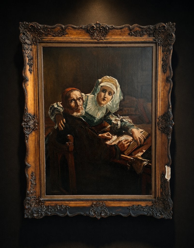 Forbidden Reading, Antiquités & Art, Art | Peinture | Classique, Portrait ou Personnes, Enlèvement ou Envoi, Peinture à l'huile