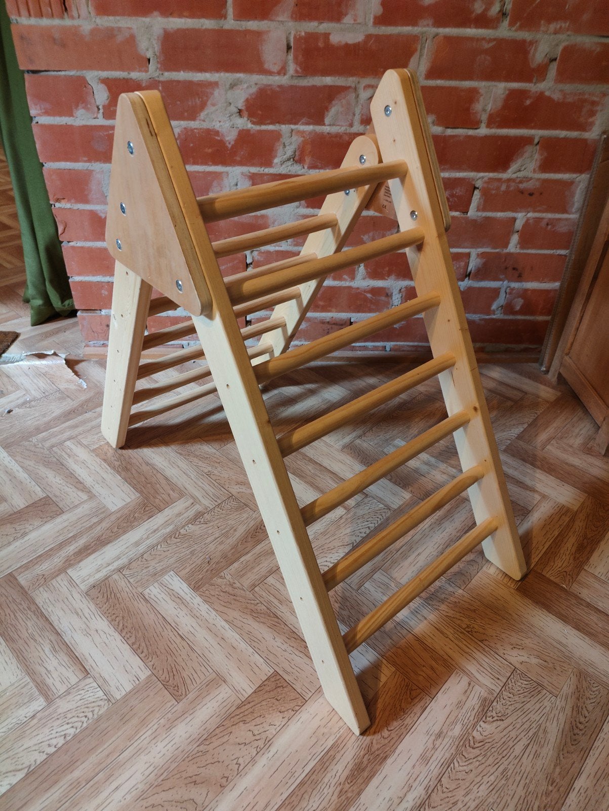 Houten klimrek peuters, Ophalen