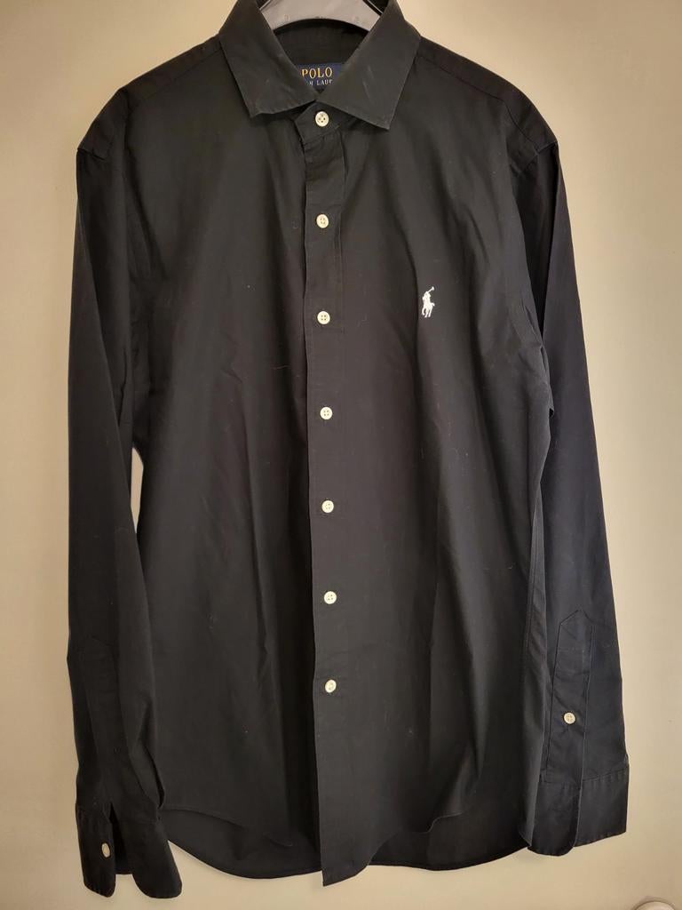 Hemd slim fit maatje S-Ralph Lauren-Zwart, Enlèvement ou Envoi, Comme neuf, Noir, Ralph Lauren