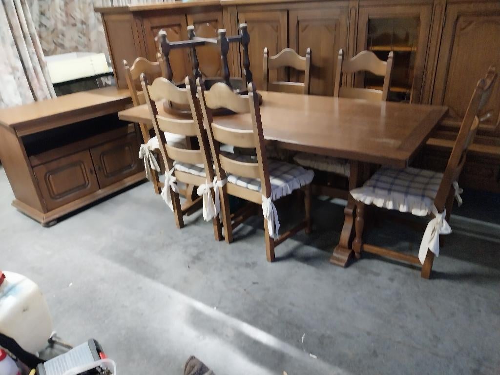 eetplaats, Huis en Inrichting, Ophalen, Gebruikt, Eikenhout, 100 tot 150 cm