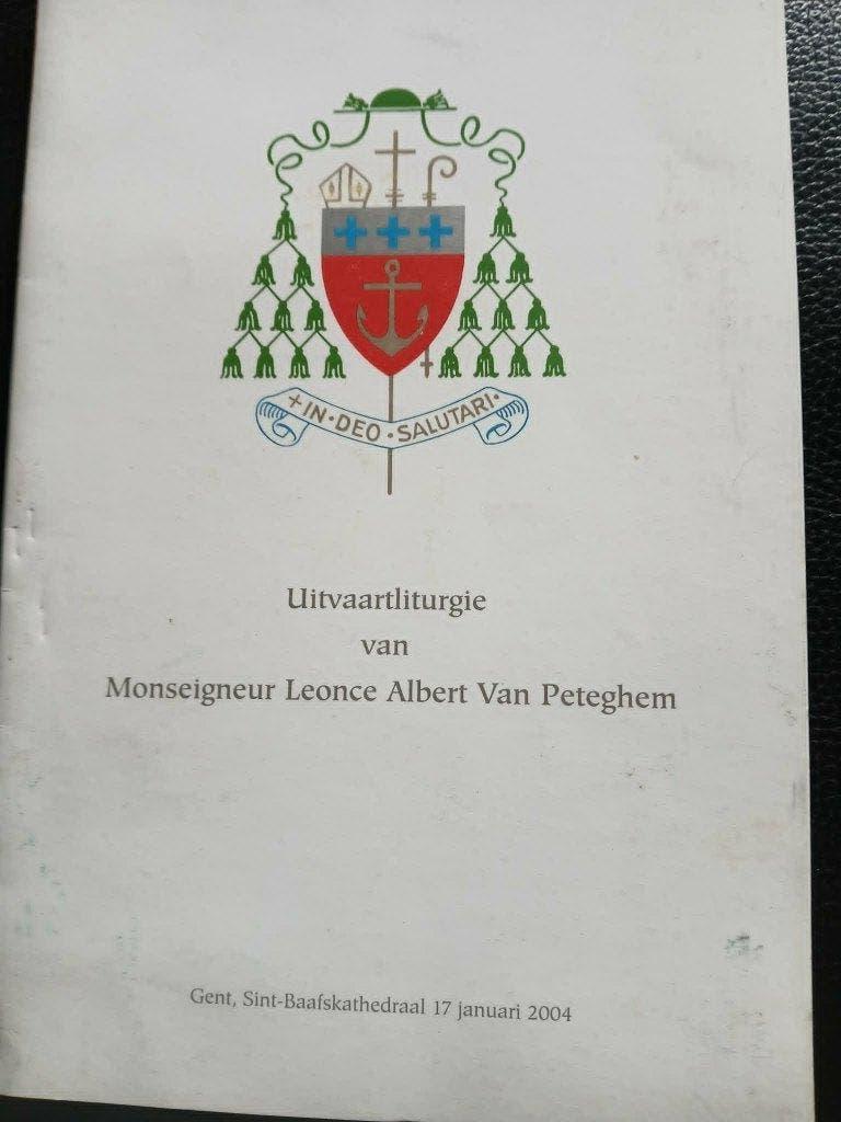 Uitvaartliturgie van Monseigneur van Peteghem, Ophalen of Verzenden, Bidprentje