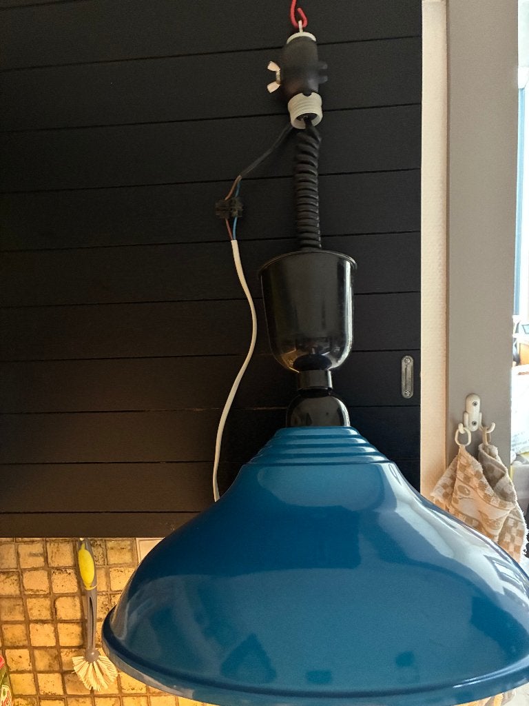 Plafonlamp blauw, Ophalen, Zo goed als nieuw, Classic, Metaal