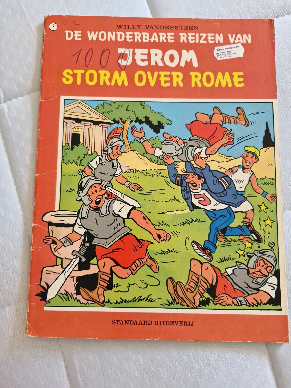 Jerom - Storm over Rome - EERSTE DRUK 1982, Gelezen, Willy Vandersteen, Eén stripboek, Ophalen of Verzenden