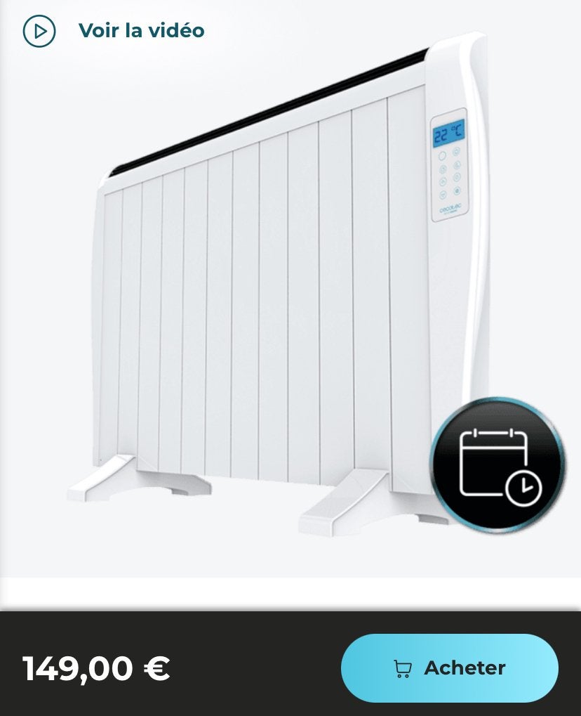 Radiateur - Émetteur thermique 1800W, Enlèvement, Neuf, 800 watts ou plus, Radiateur