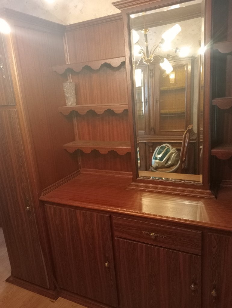 Vintage grote buffetkast in warme kerselaar, Ophalen, Eikenhout, Met lade(s), Zo goed als nieuw