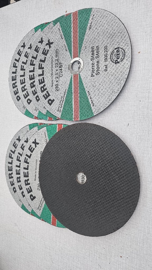 8 Slijpschijven steen (diameter 230) +1 gratis voor metaal, Doe-het-zelf en Bouw, Ophalen, Nieuw, Haakse handslijpmachine