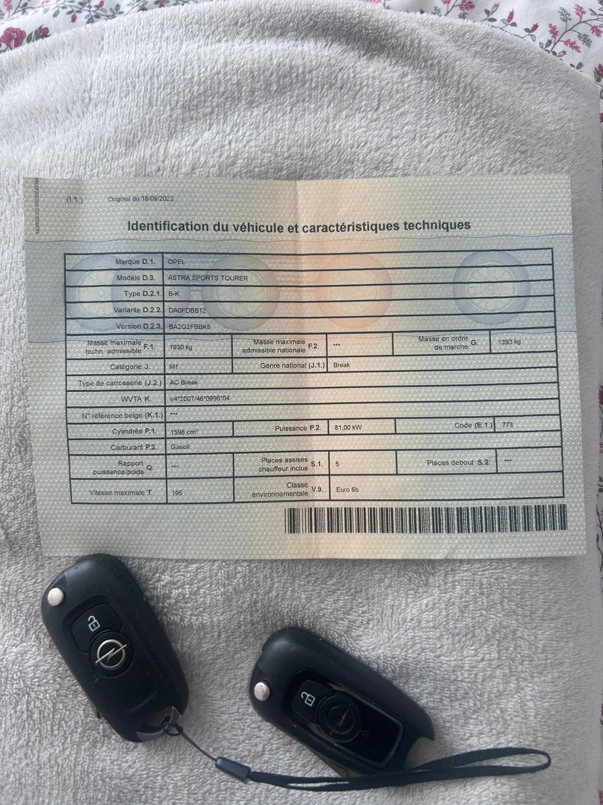 Opel astra k break 2017 euro 6b, Achat, Euro 6, Boîte manuelle, Autres couleurs