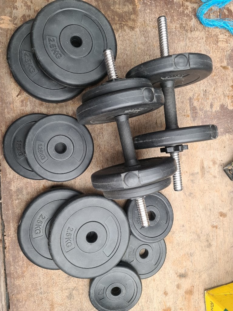 Halters, dumbbell, gewichten 30kg, Ophalen, Zo goed als nieuw