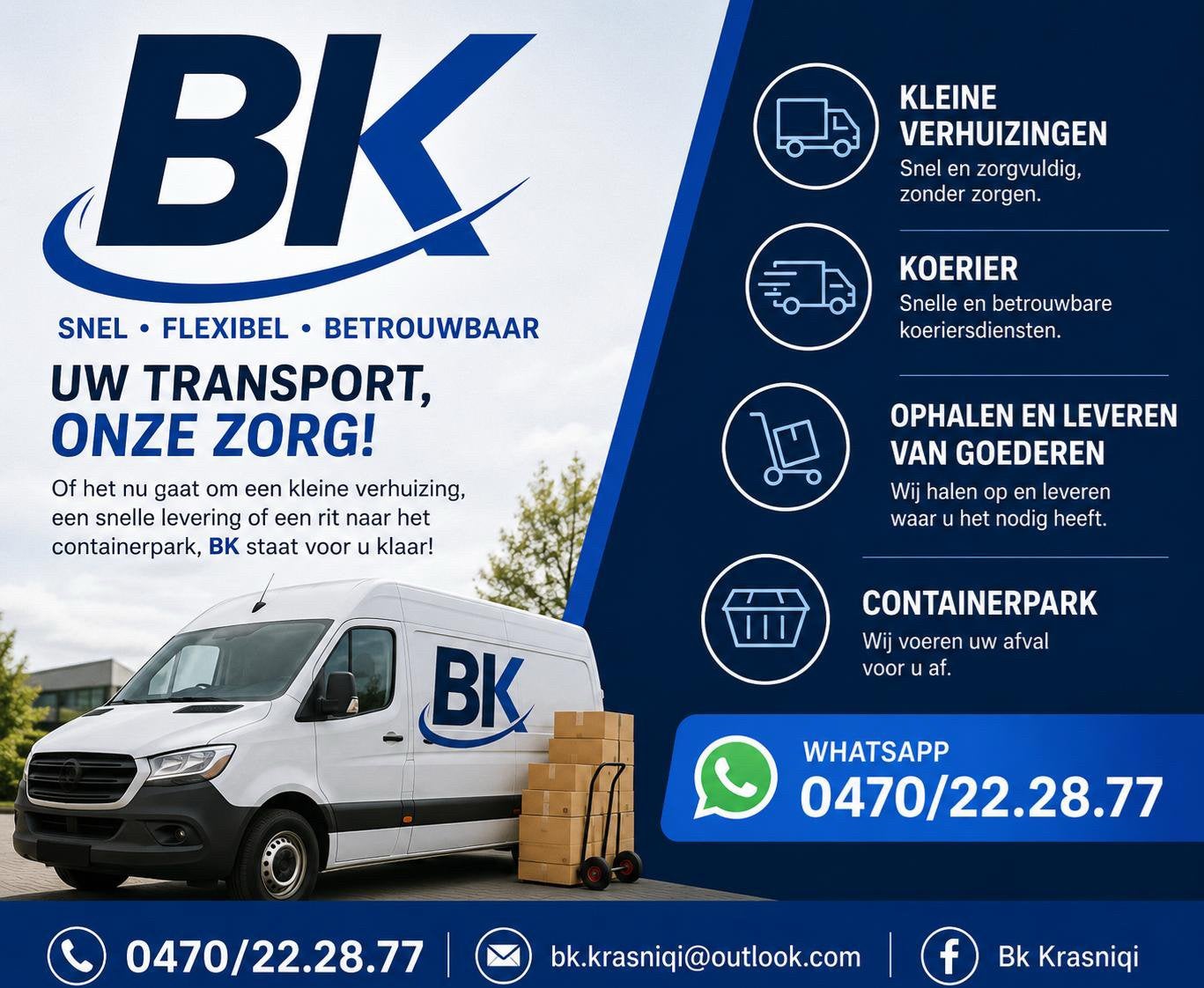 Camionette avec chauffeur, Enlèvement