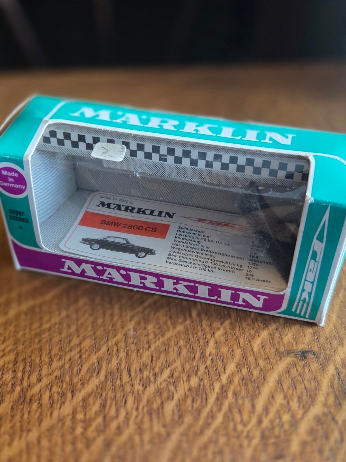 MÄRKLIN BMW 2800 CS LEGE DOOS PERFECTE  STAAT 30 EURO INCL., Hobby en Vrije tijd, Ophalen of Verzenden