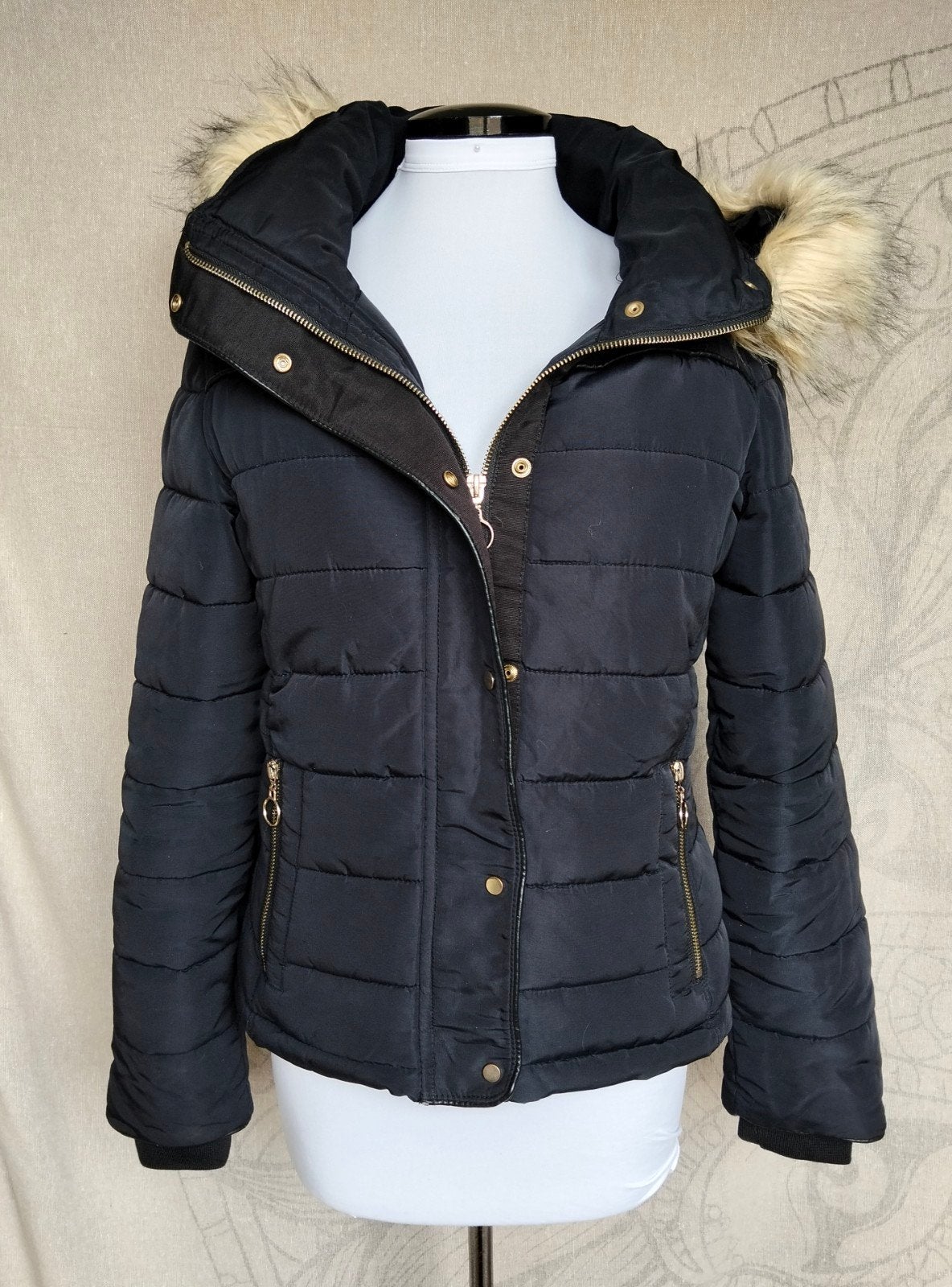 Pimkie gewatteerde pufferjas, Kleding | Dames, Jassen | Winter, Ophalen, Blauw, Zo goed als nieuw, Pimkie