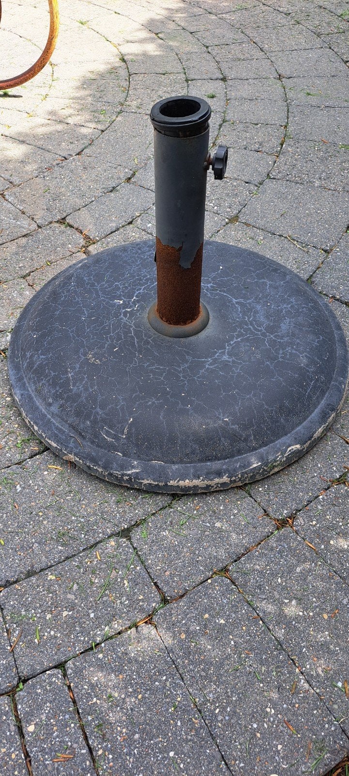 Parasol voet van beton, Enlèvement, Utilisé, Base de parasol
