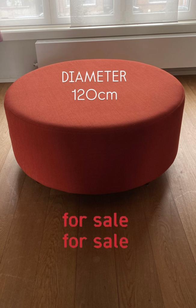 Poef, Ophalen, Gebruikt, Rond, Stof