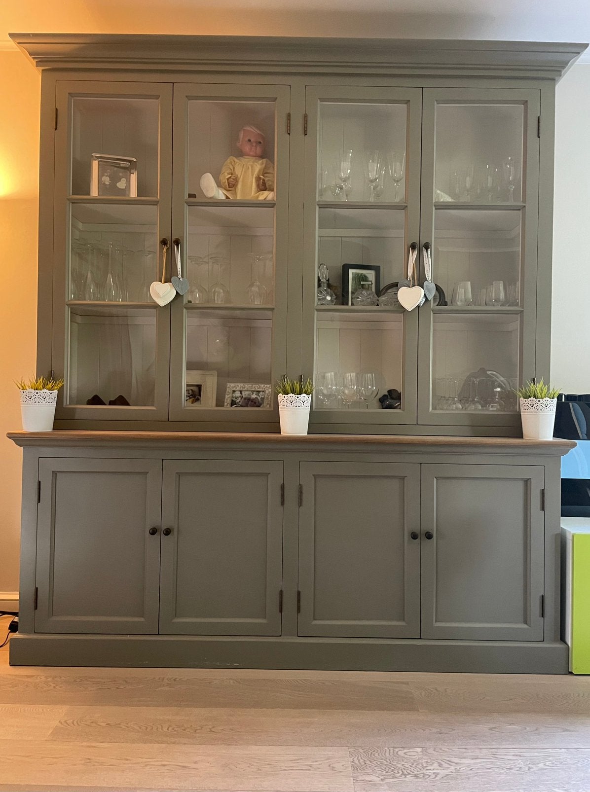 Vitrinekast 2-delig, Ophalen, Met deur(en), 200 cm of meer, Glas