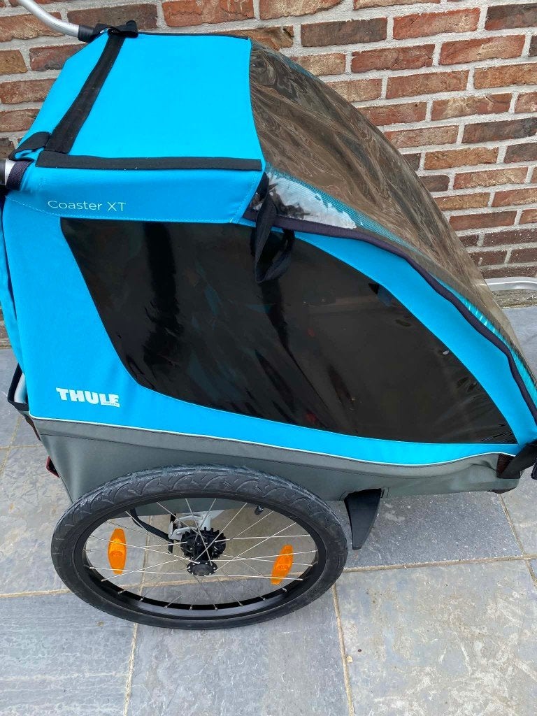 Thule coaster xt, Fietsen en Brommers, Fietsaccessoires | Aanhangwagens en Karren, Ophalen, Opvouwbaar, Zo goed als nieuw, Tule