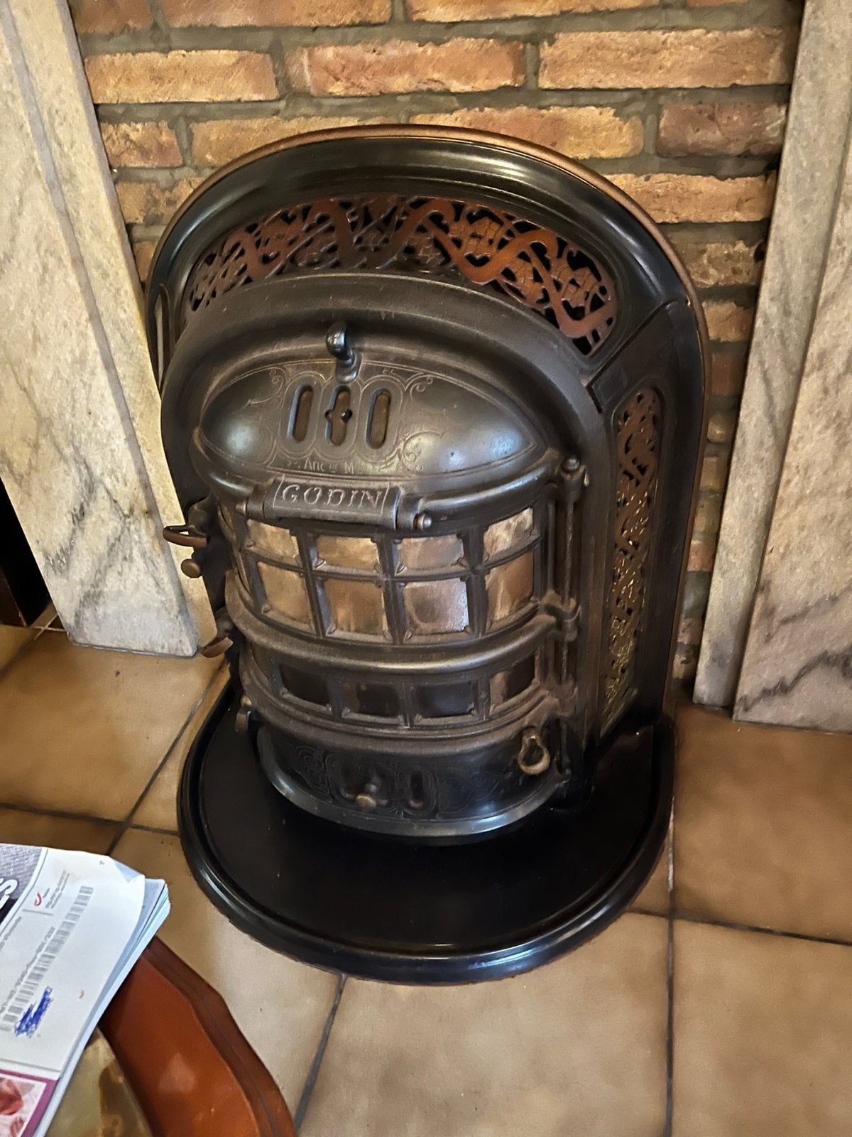 Retro Kachel GODIN allesbrander, Huis en Inrichting, Ophalen, Zo goed als nieuw