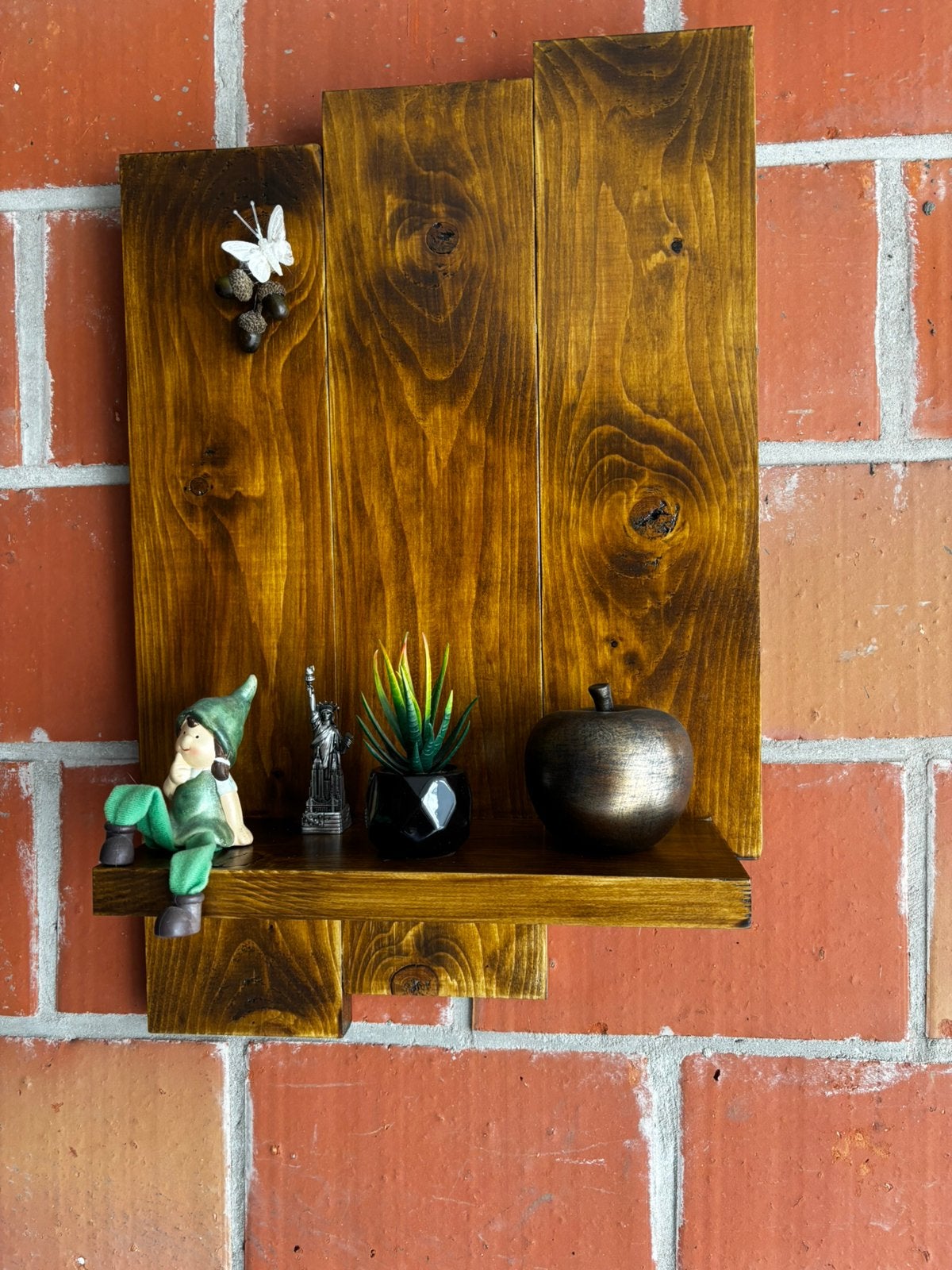 Decoratief bord/ herdenkingsbord vol hout, Enlèvement, Neuf