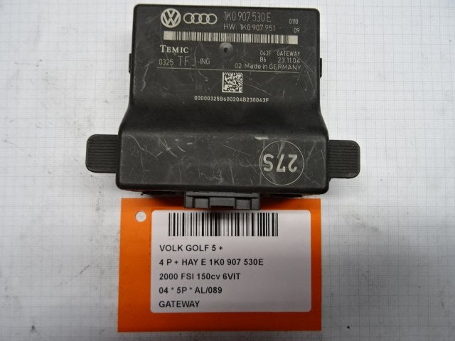 GATEWAY MODULE Volkswagen Golf V 4Motion (1K1) (1K0907530E), Utilisé, Volkswagen