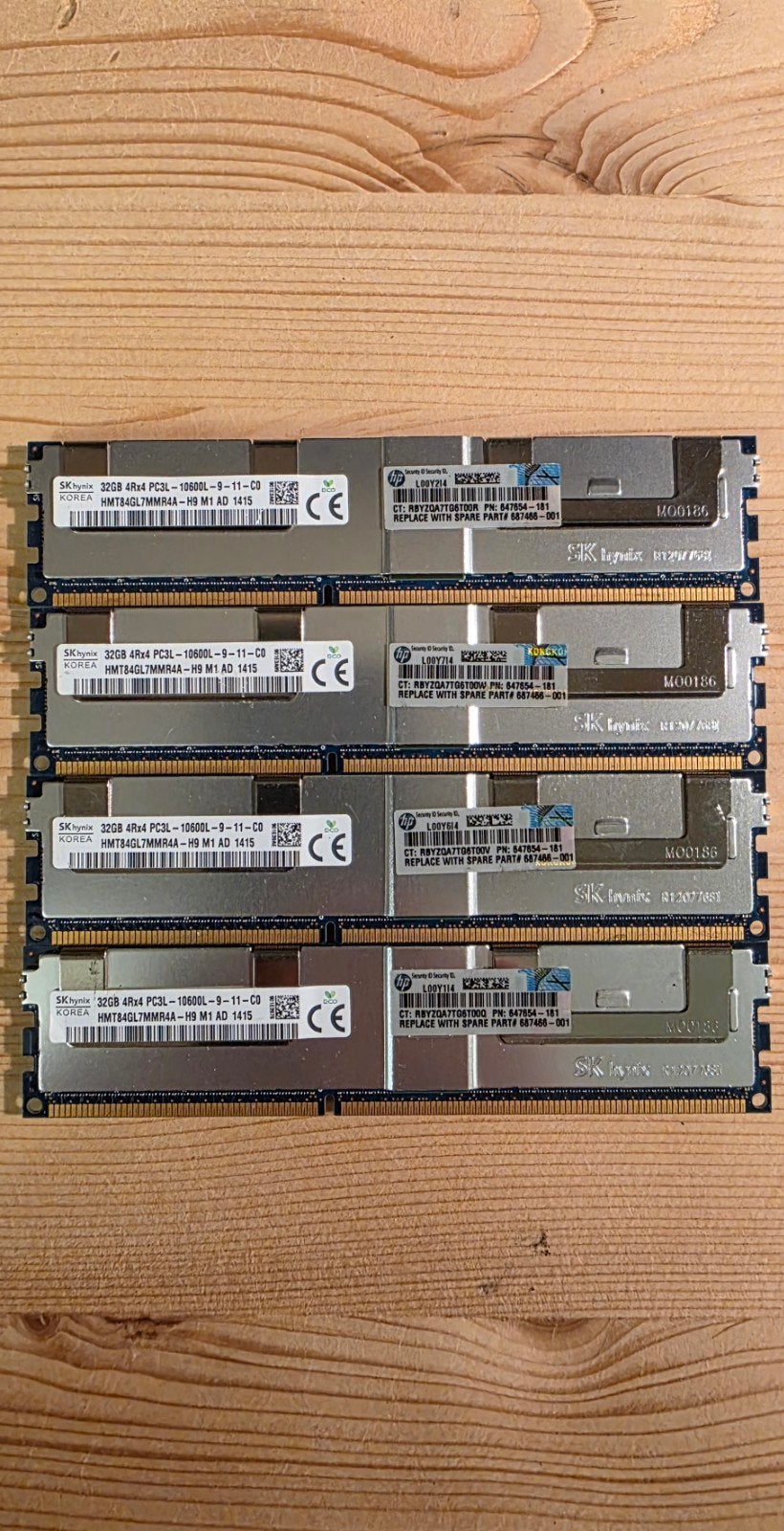 32Gb DDR3 ecc 10600L 1600mhz  plusieurs pièces disponibles, Enlèvement ou Envoi, DDR3