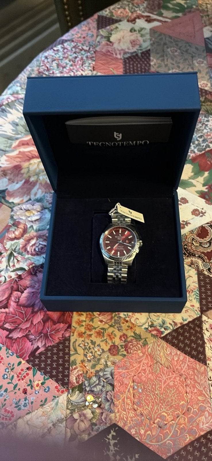 Tecnotempo fluted automatic “limited edition” 100pcs red, Overige merken, Staal, Staal, Polshorloge