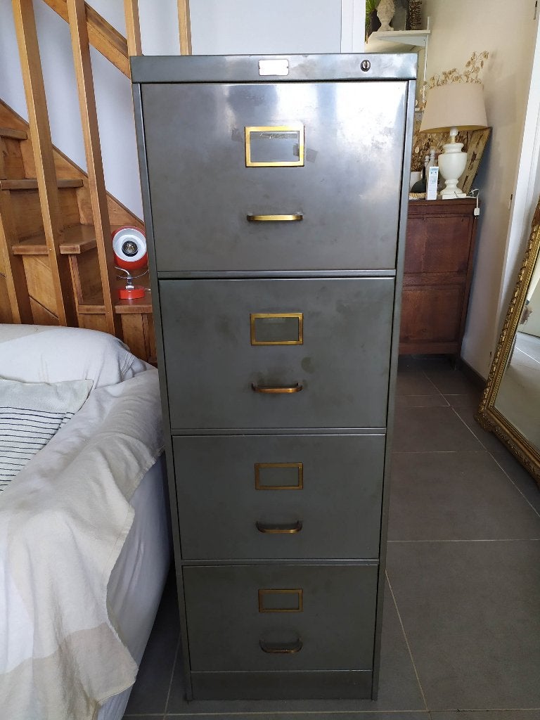Meuble industriel métal ACIOR Maison Desoer - Vintage 50/60, Maison & Meubles, Enlèvement, Utilisé, 100 à 150 cm, Moins de 50 cm