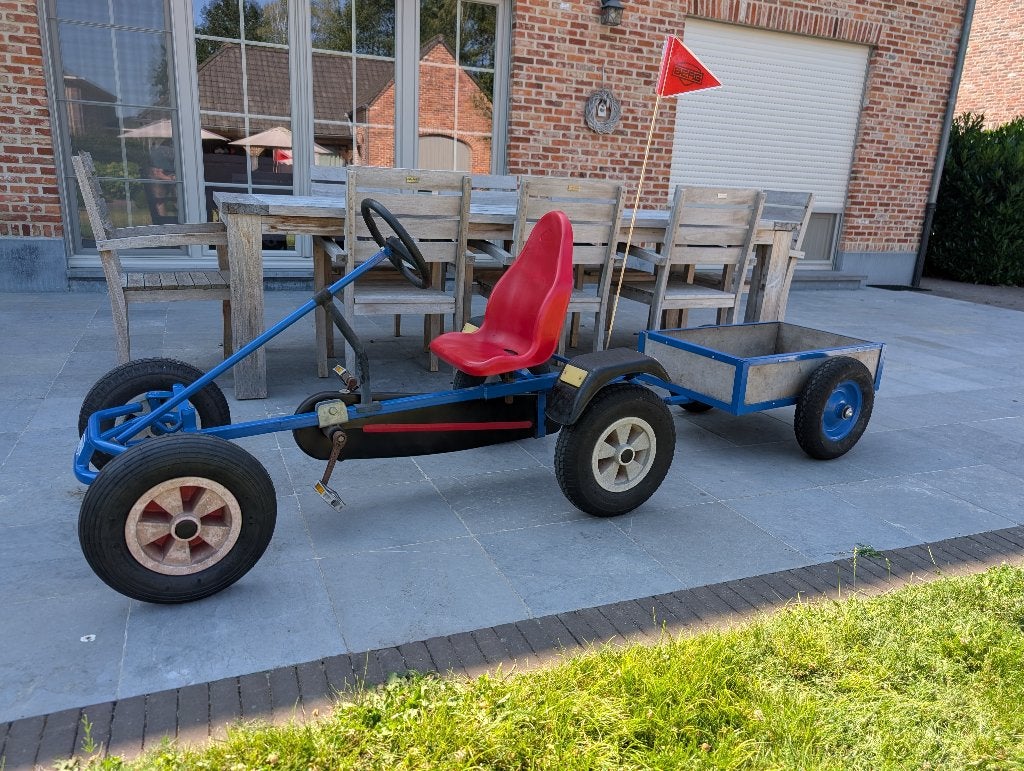 Berg gocart met aanhanger, Kinderen en Baby's, Speelgoed | Buiten | Skelters, Ophalen, Zo goed als nieuw, Berg, Met kar of aanhanger
