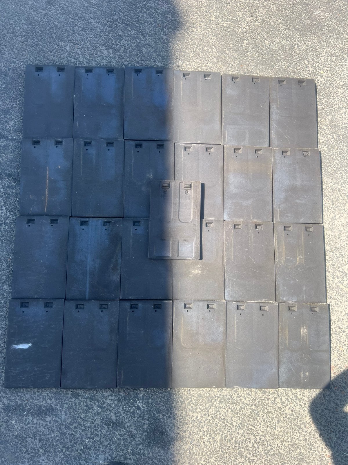 Tuiles Terréal Giverny noires ardoises, Enlèvement, Comme neuf, Tuiles