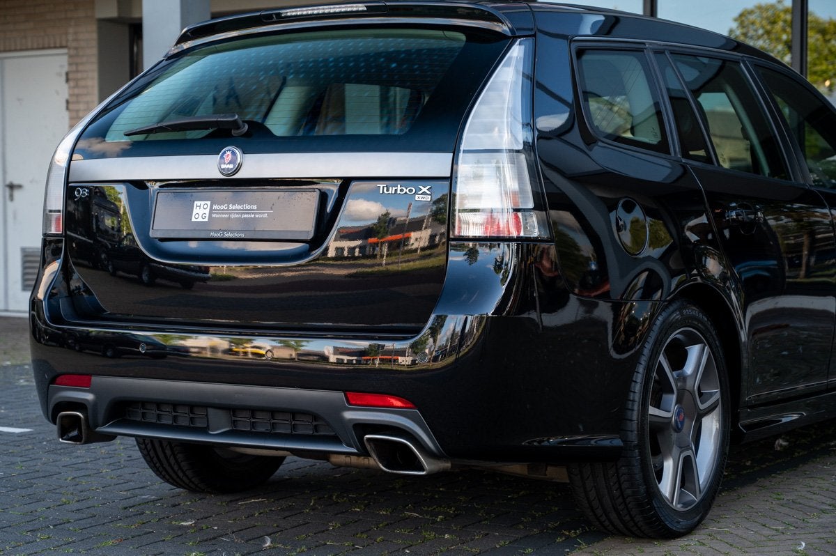 Saab 9-3 Sport Estate 2.8 Turbo X V6 Aero XWD (bj 2008), Auto's, Lederen bekleding, 4 deurs, Gebruikt, Leder