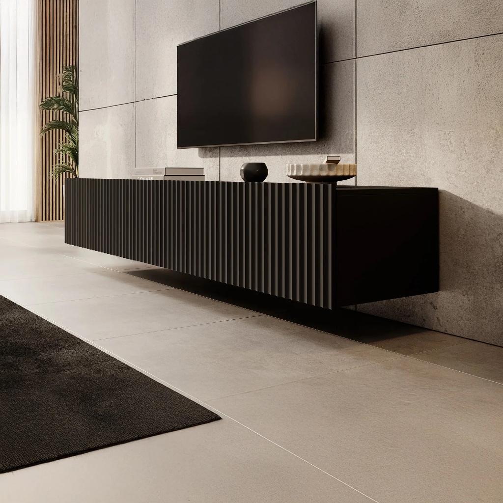 TV-meubel 200 cm mat zwart – nieuw in doos, ongebruikt, Huis en Inrichting, Kasten |Televisiemeubels, Ophalen, Nieuw