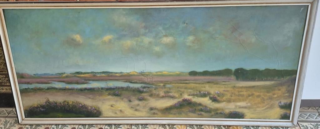 Schilderij heidezicht, Ophalen