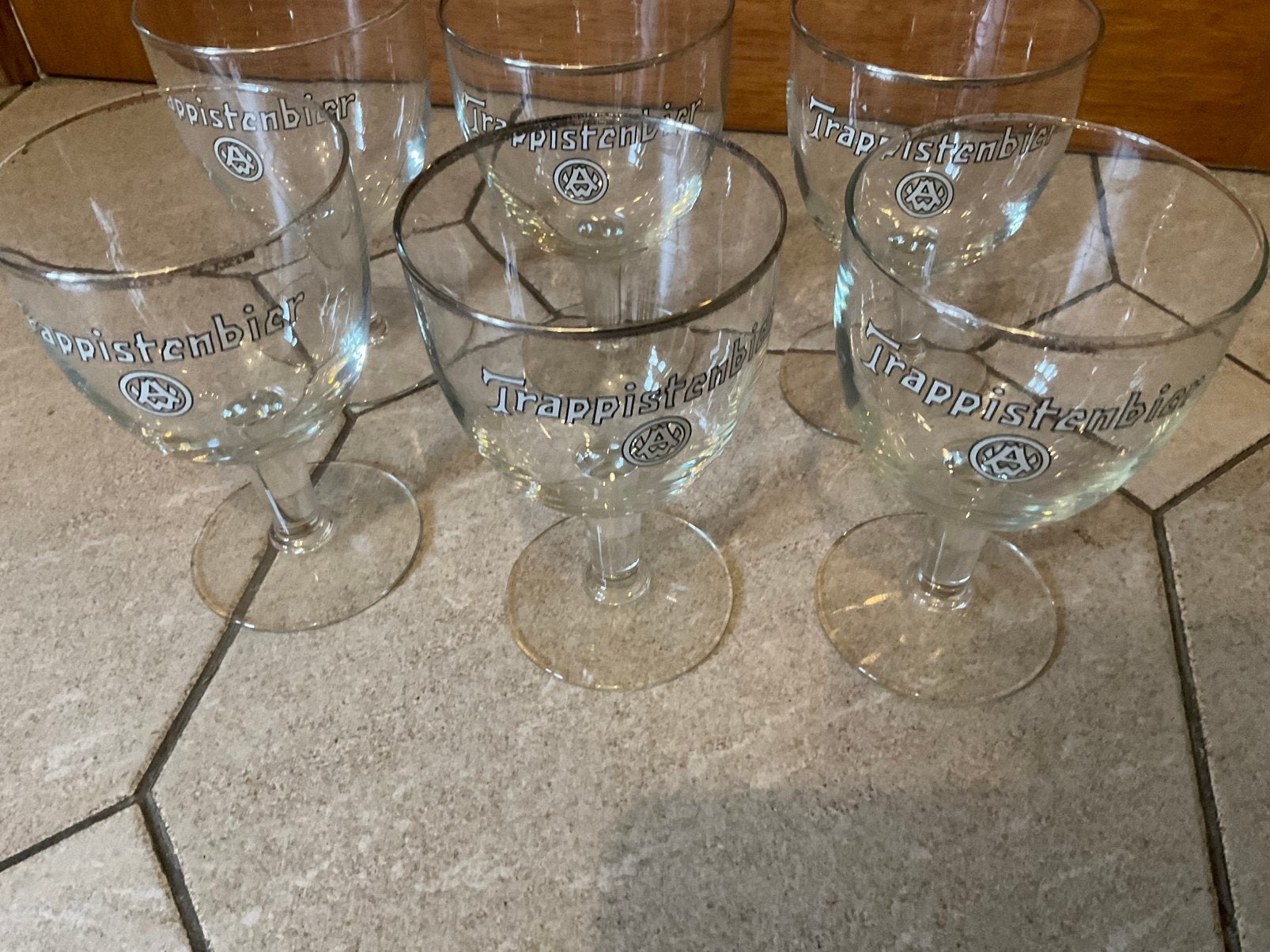 6 verres de bière trappiste, Collections, Envoi, Comme neuf