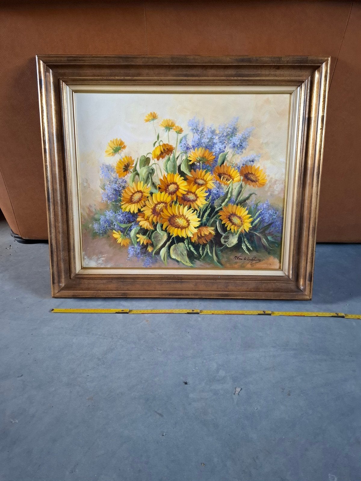 stilleven bloemen M.  Van de Kerckhove, Enlèvement, Classique, Fleurs, Toile