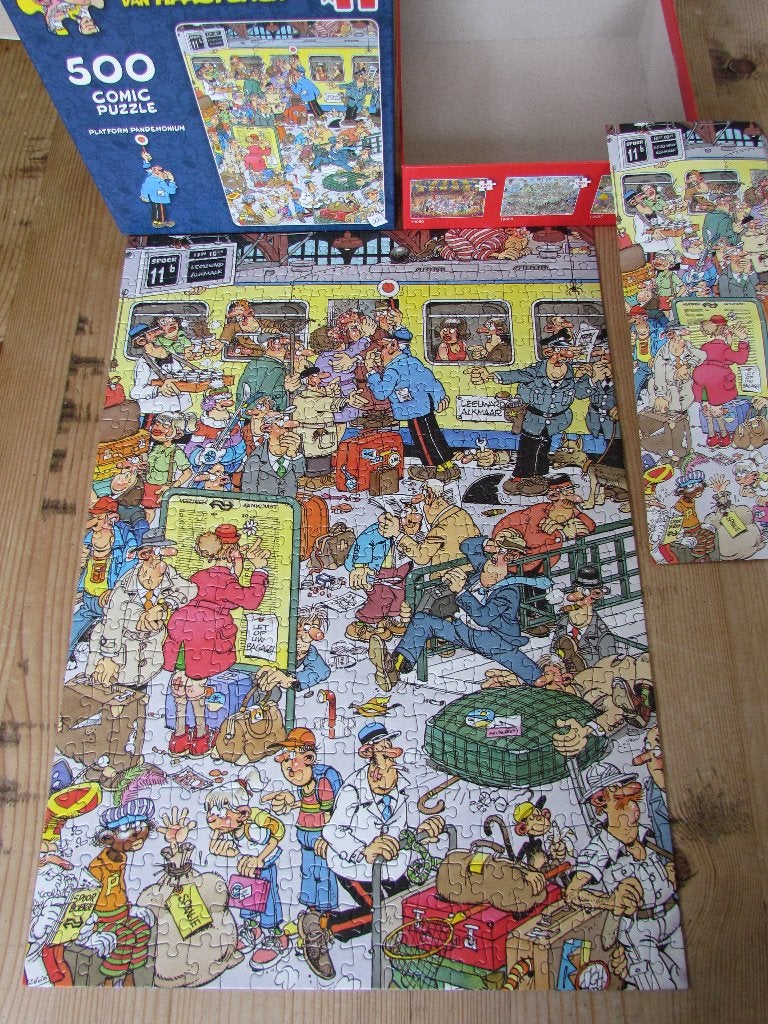 Puzzle Jan van Haasteren : quai de train, Enlèvement, 500 à 1500 pièces, Comme neuf, Puzzle