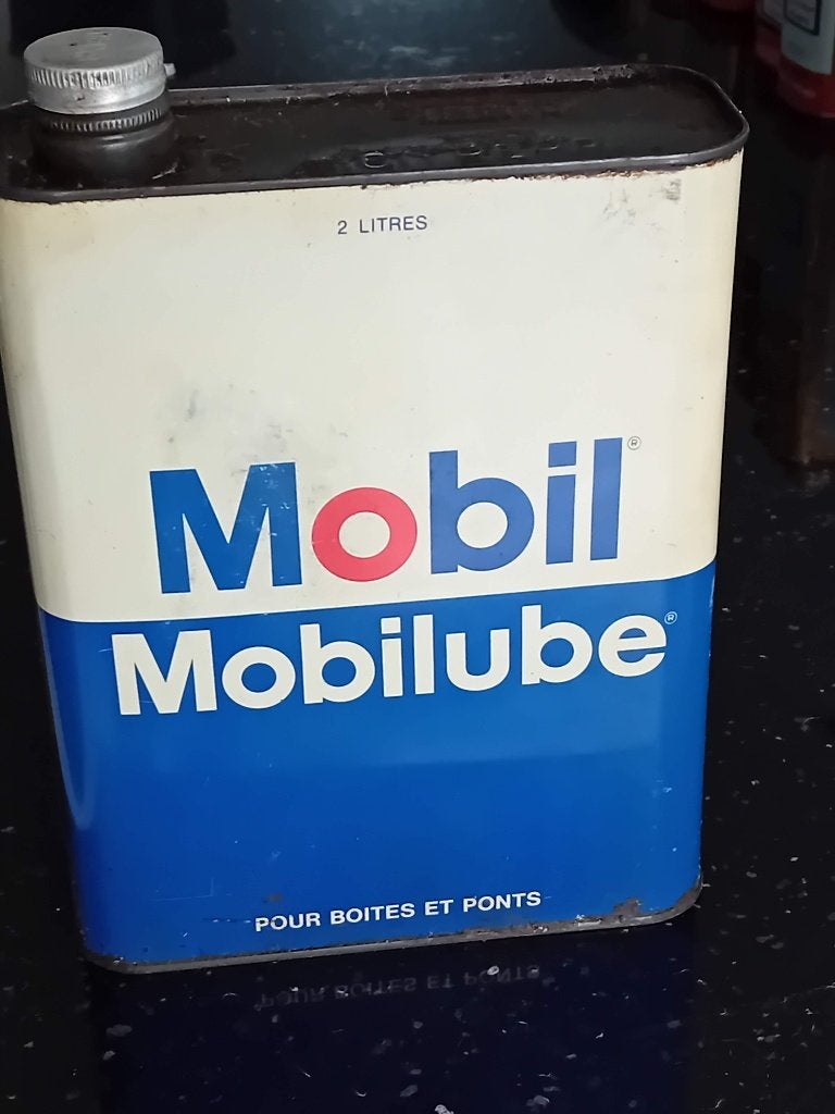 Bidon d'huile vintage - Mobil Mobilube, Enlèvement ou Envoi, Comme neuf