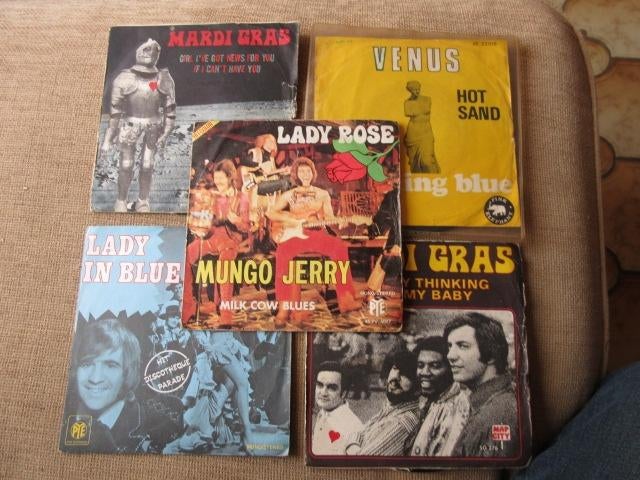 lot 5x Vynils 45t divers 1970' VG conditie, Cd's en Dvd's, Gebruikt, 7 inch, Single, Ophalen of Verzenden