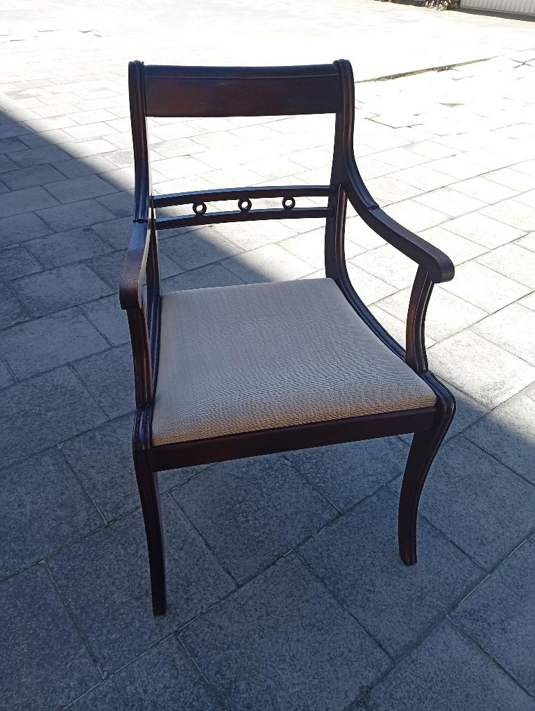 Engelse 19e-eeuw massieve mahoniehouten bureaustoel -Regency, Antiek en Kunst, Antiek | Meubels | Stoelen en Sofa's, Ophalen