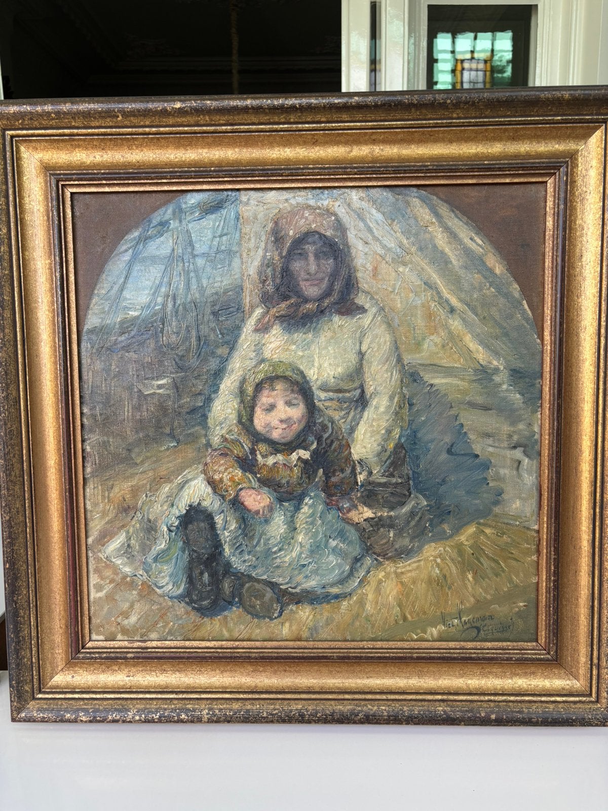 Victor hageman olieverf op doek orgineel topstuk, Antiek en Kunst, Ophalen, Olieverf, Doek