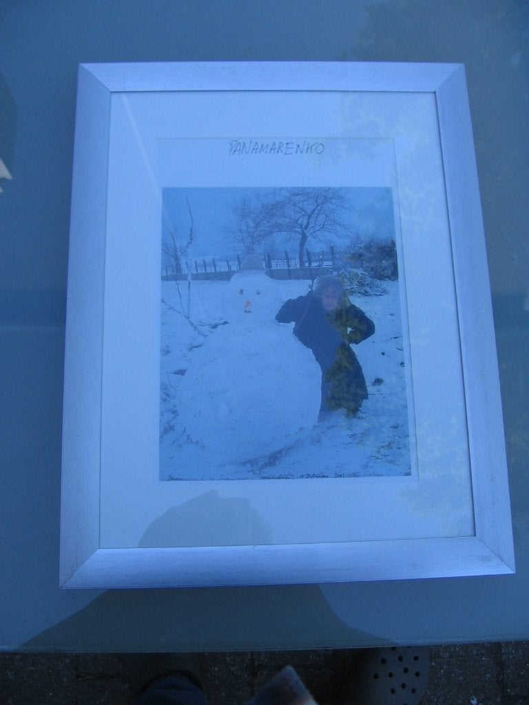 iconische off set print foto panamarenko in de sneeuw, Enlèvement, Utilisé, Imprimé