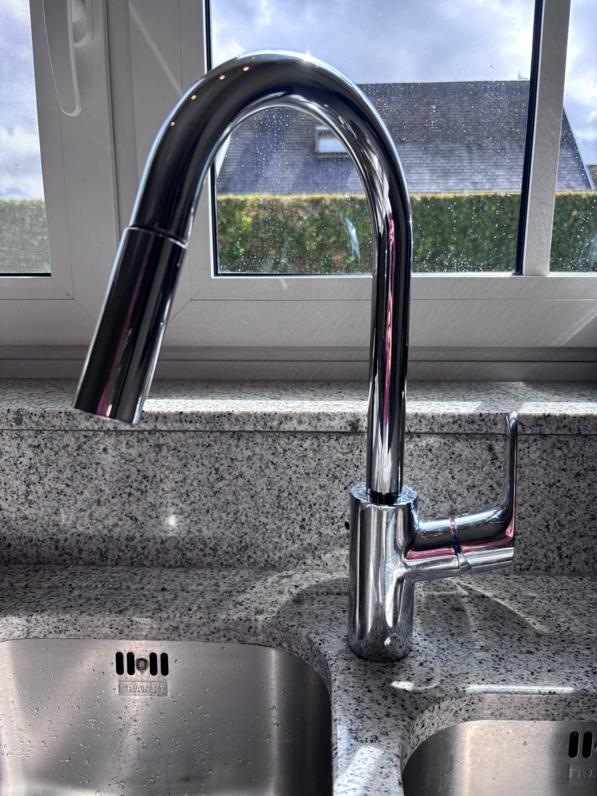 Keukenkraan met sproeier Hans Grohe, Huis en Inrichting, Keuken | Keukenbenodigdheden, Ophalen, Zo goed als nieuw, Grohe