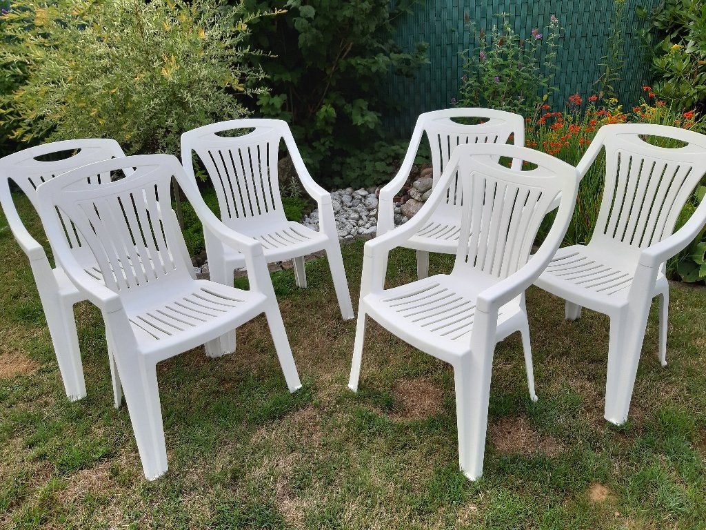 Tuinstoelen, Tuin en Terras, Ophalen, Gebruikt, Kunststof, Stapelbaar