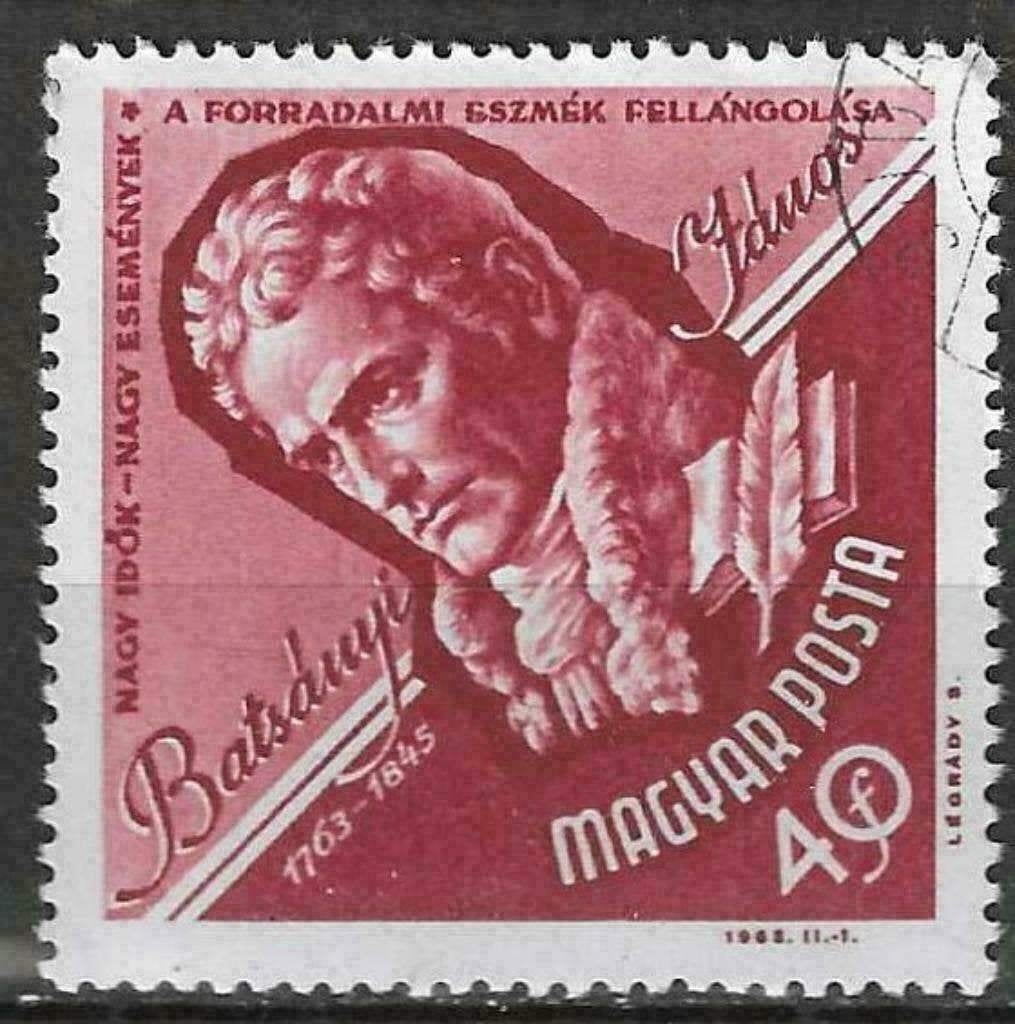 Hongrie 1963 - Yvert 1546 - Janos Batsanyi (ST), Timbres & Monnaies, Timbres | Europe | Hongrie, Envoi, Affranchi