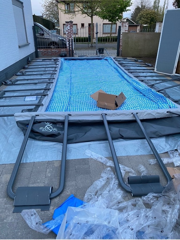 Zwembad met alle toebehoren, Gebruikt, 300 cm of meer, Rechthoekig, Ophalen