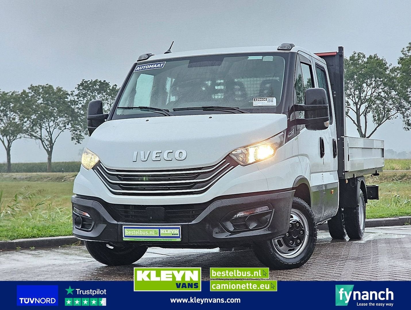 Iveco DAILY 35C14 Dub.Cab Open-Laadbak, Auto's, Bestelwagens en Lichte vracht, Automaat, Iveco, Wit, Bedrijf