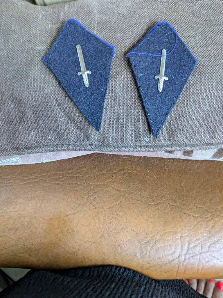 Kraagspiegels politie, Verzamelen, Ophalen of Verzenden, Rijkswacht, Embleem of Badge